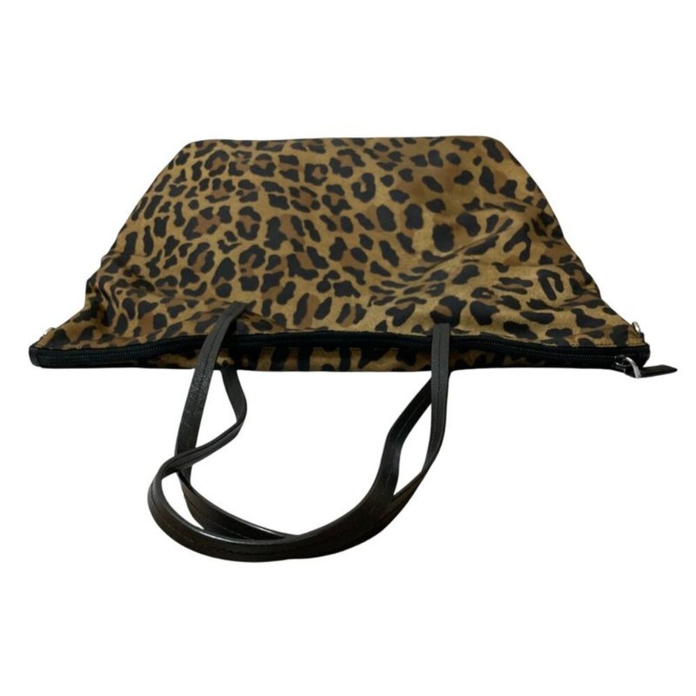 Prada Leopard Pattern Tote Beige Black - image 5